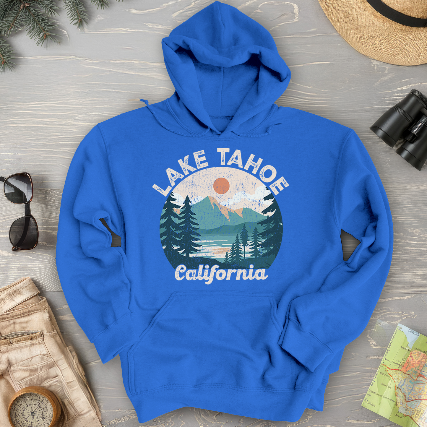 Lake Tahoe California Circle Hoodie