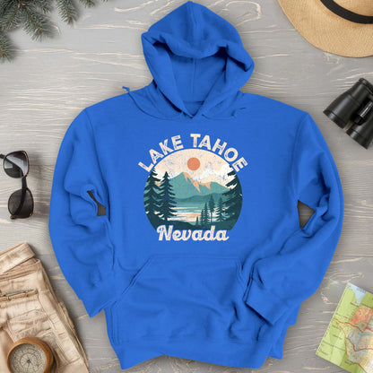 Lake Tahoe Nevada Vintage Circle Hoodie
