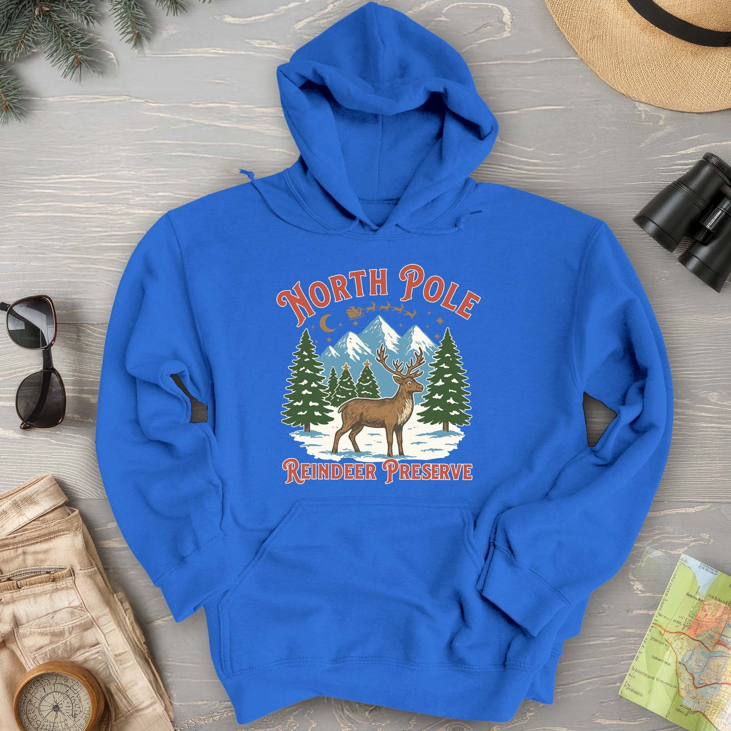 North Pole Reindeer Preserve Hoodie