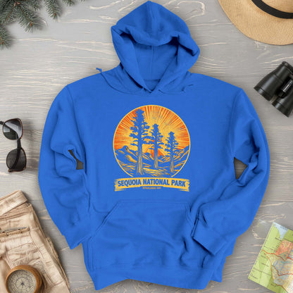 Sequoia 3 Trees Vintage Print Hoodie