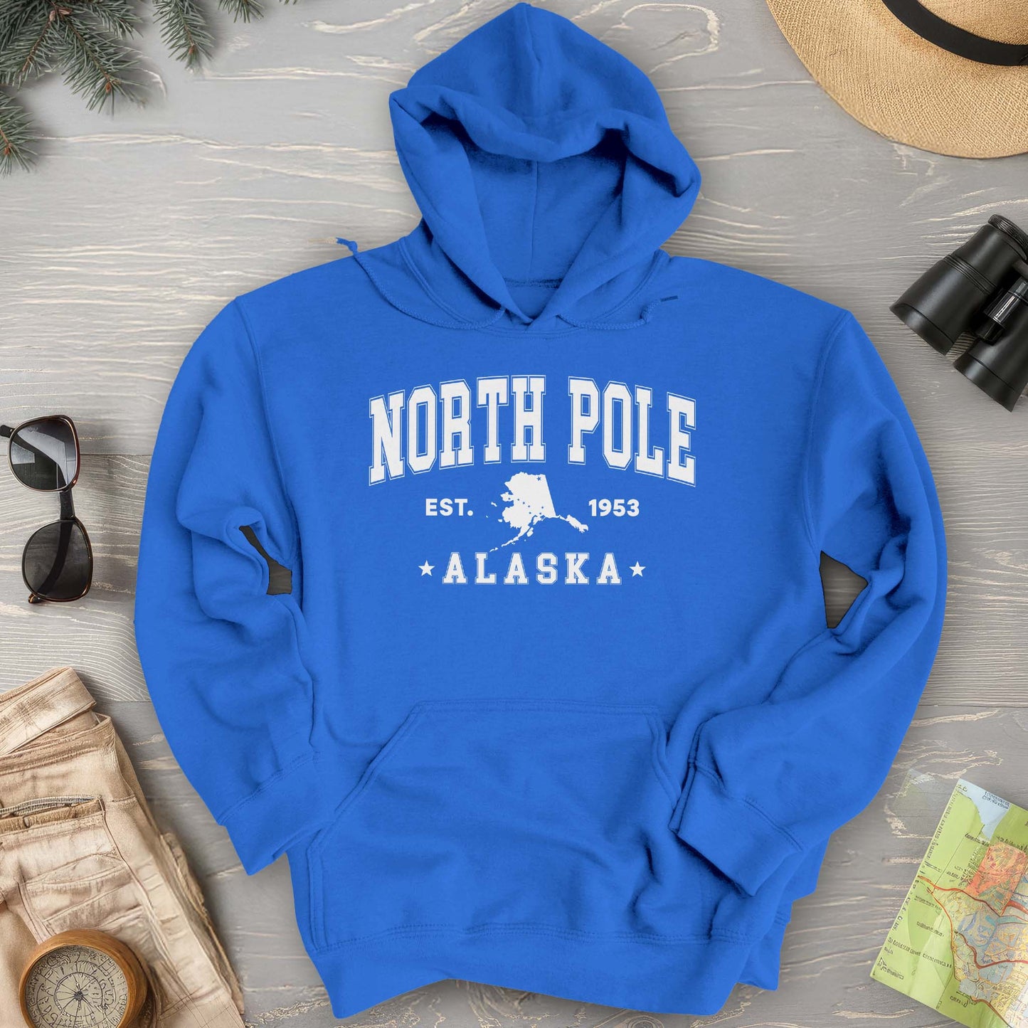 North Pole Alaska Varsity Hoodie