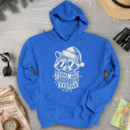 Feral and Festive Racoon Hoodie