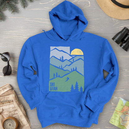 Ski Utah Mountains Hoodie