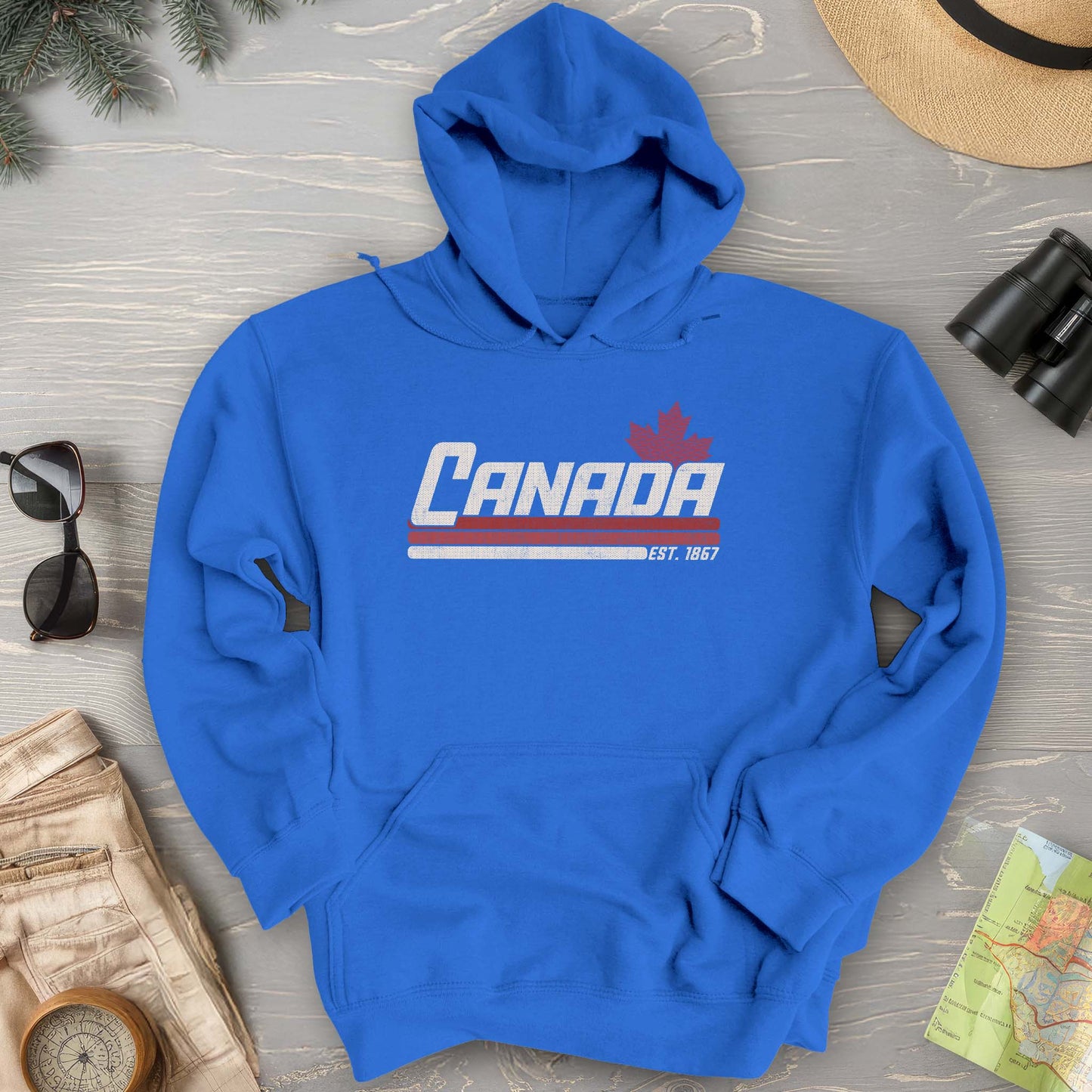 Canada Retro Stripe Hoodie