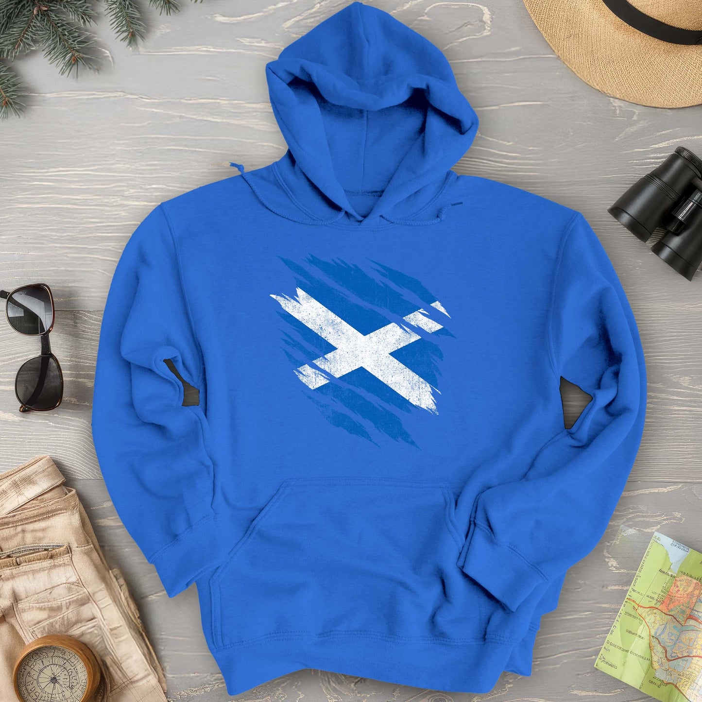 Scotland Weathered Flag Hoodie