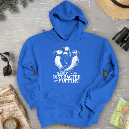 Easily Distracted By Puffins Hoodie