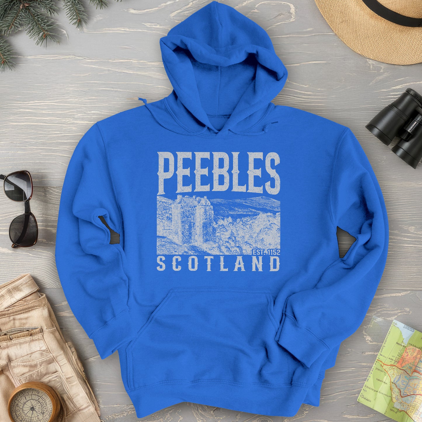 Peebles Scotland Sketch Hoodie
