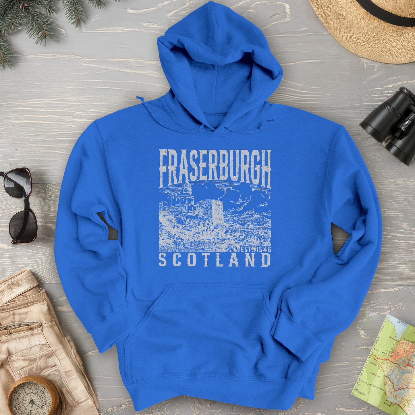 Fraserburgh Scotland Sketch Hoodie