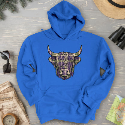 Scottish Highland Plaid Coo Hoodie