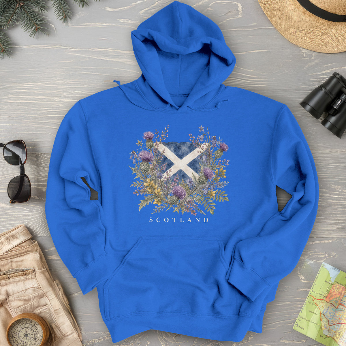 Botanical Scotland Flag Hoodie