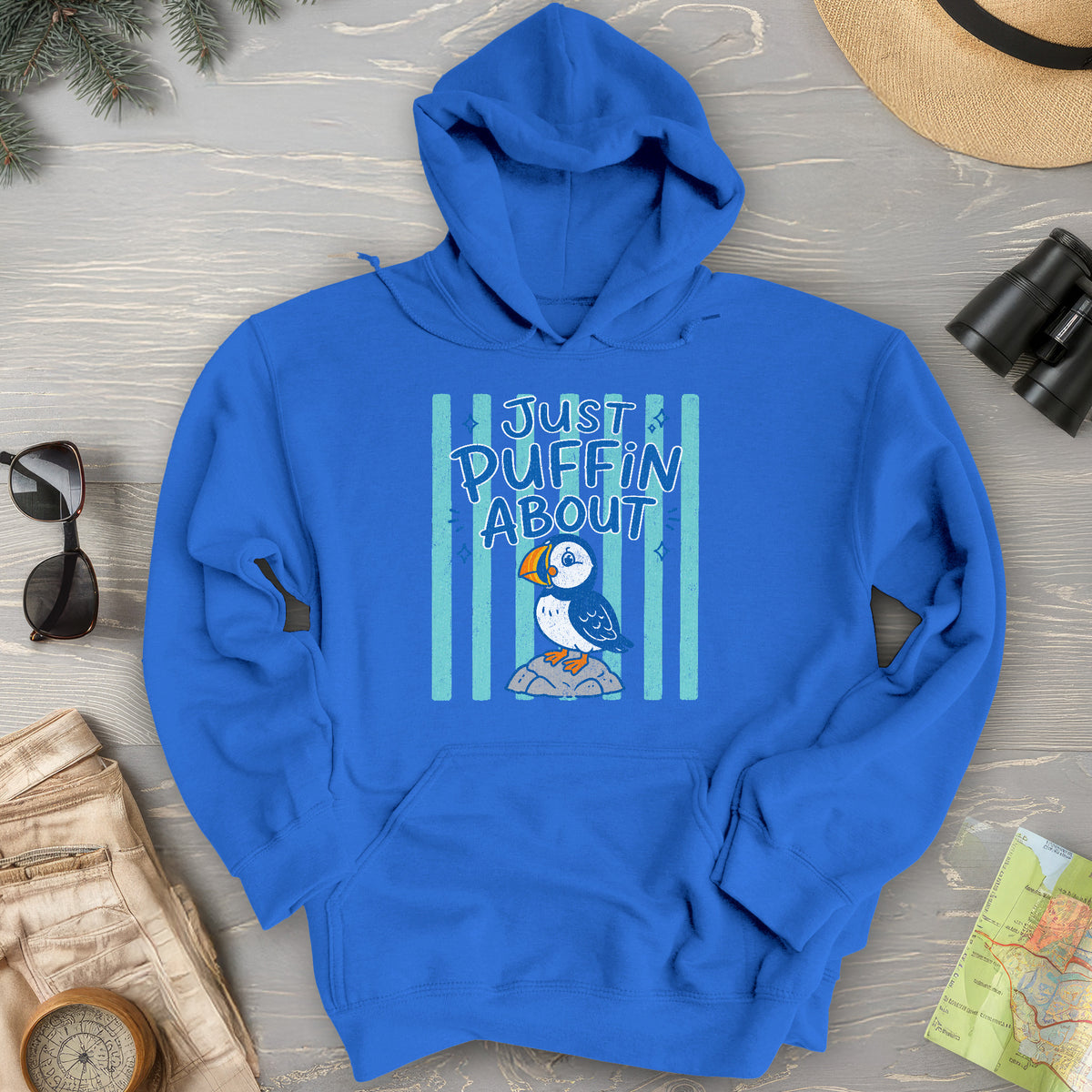 Just Puffin About Stripes Hoodie