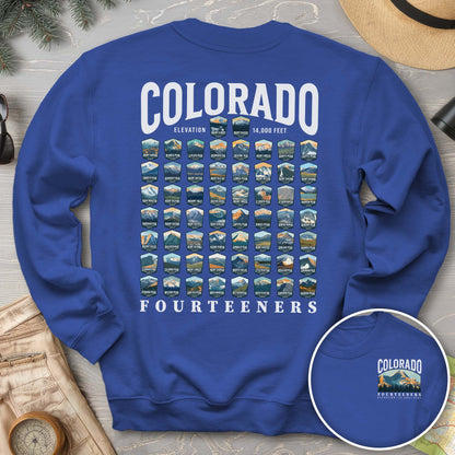 Colorado Fourteeners Front/Back Print Sweatshirt