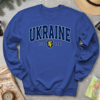 Ukraine Varsity Heraldry Crewneck Sweatshirt