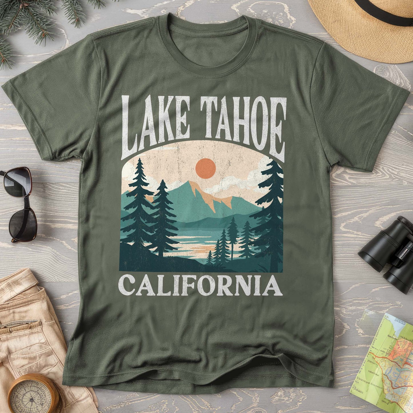 Lake Tahoe California "Big and Bold" Comfort Colors Shirt