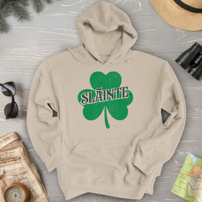 Sláinte Vintage Textured Shamrock Hoodie