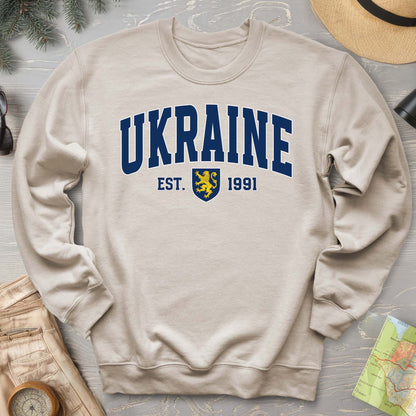 Ukraine Varsity Heraldry Crewneck Sweatshirt