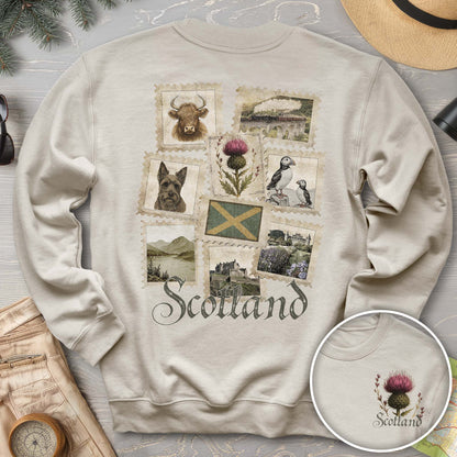 Scotland Vintage Stamps Sweatshirt