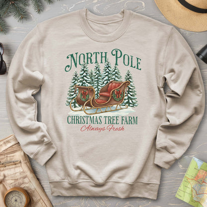 North Pole Christmas Tree Farm Sweatshirt