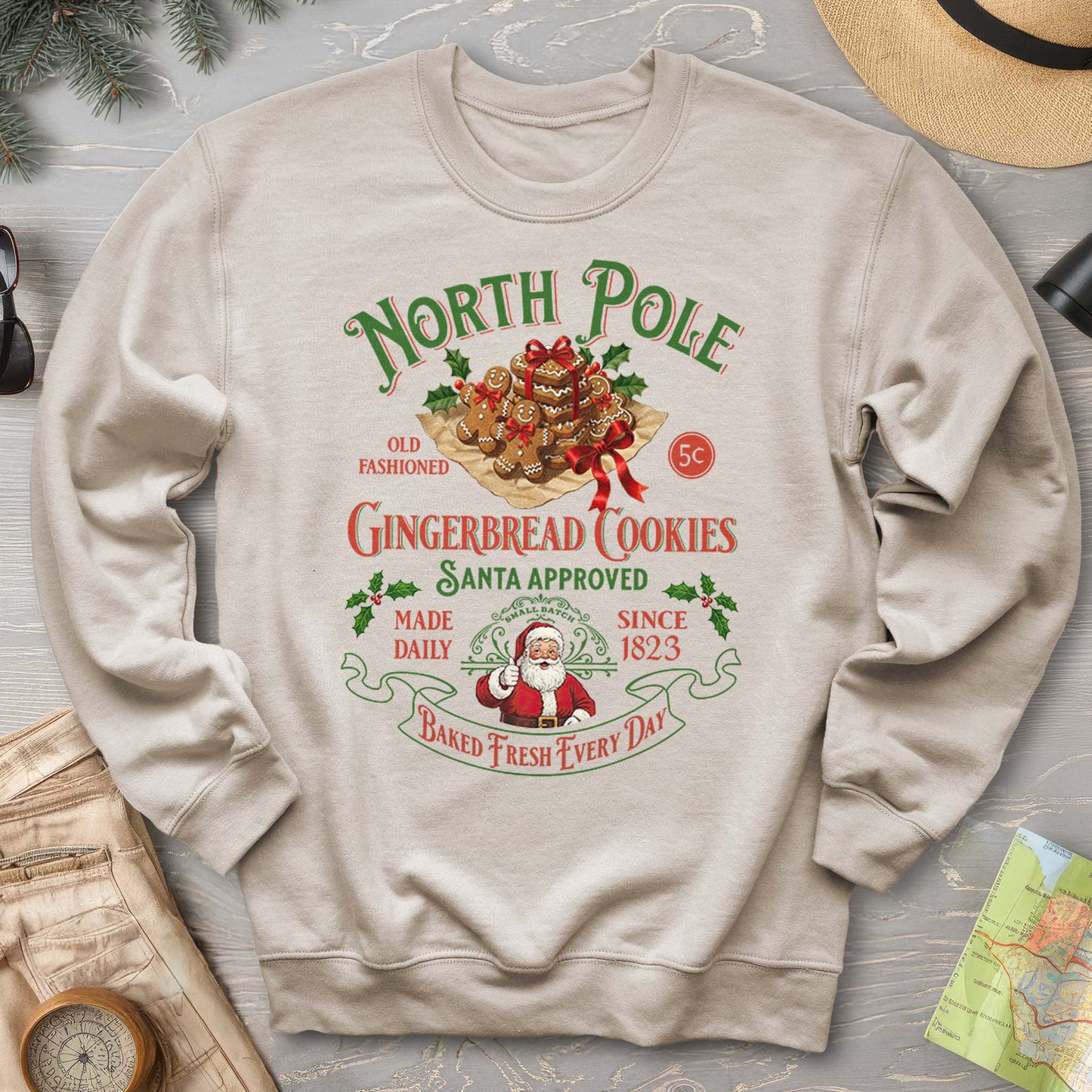 North Pole Gingerbread Cookies Sweatshirt