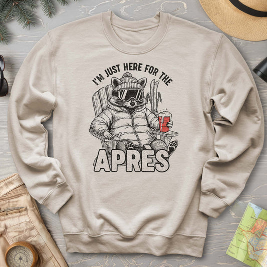 Just Here for the Apres "Raccoon" Sweatshirt