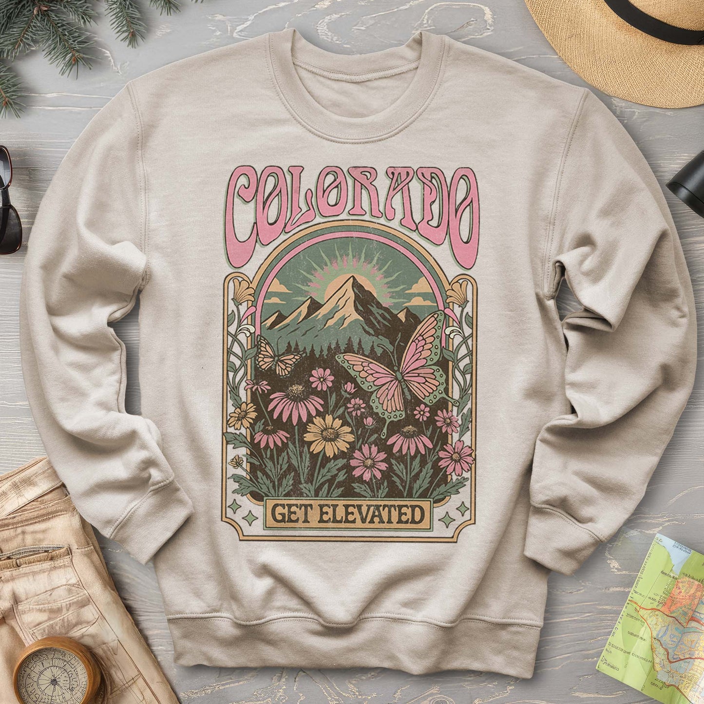 Colorado Get Elevated Butterfly Sweatshirt