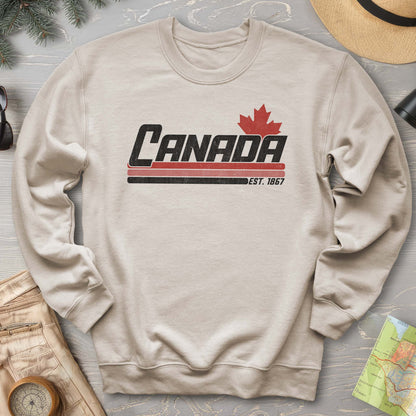 Canada Retro Stripe Sweatshirt