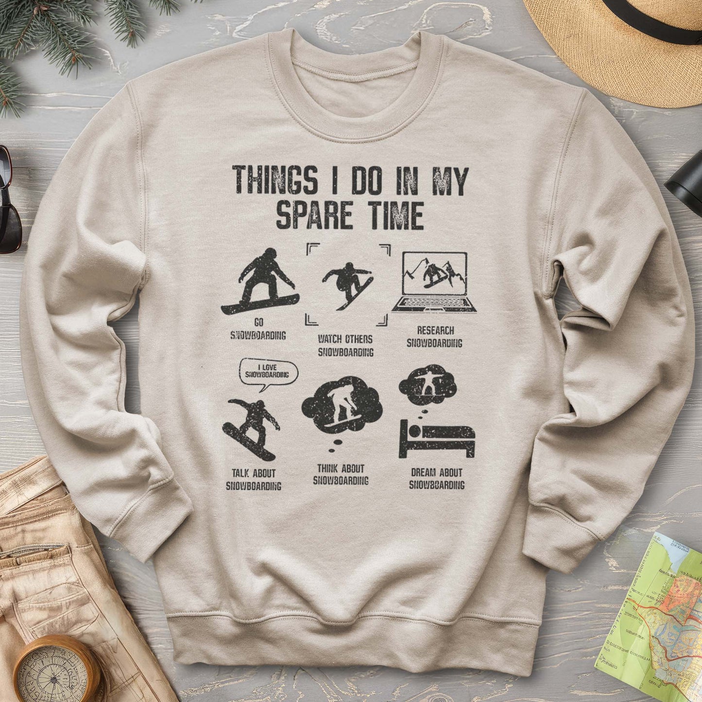 Spare Time Snowboard Sweatshirt