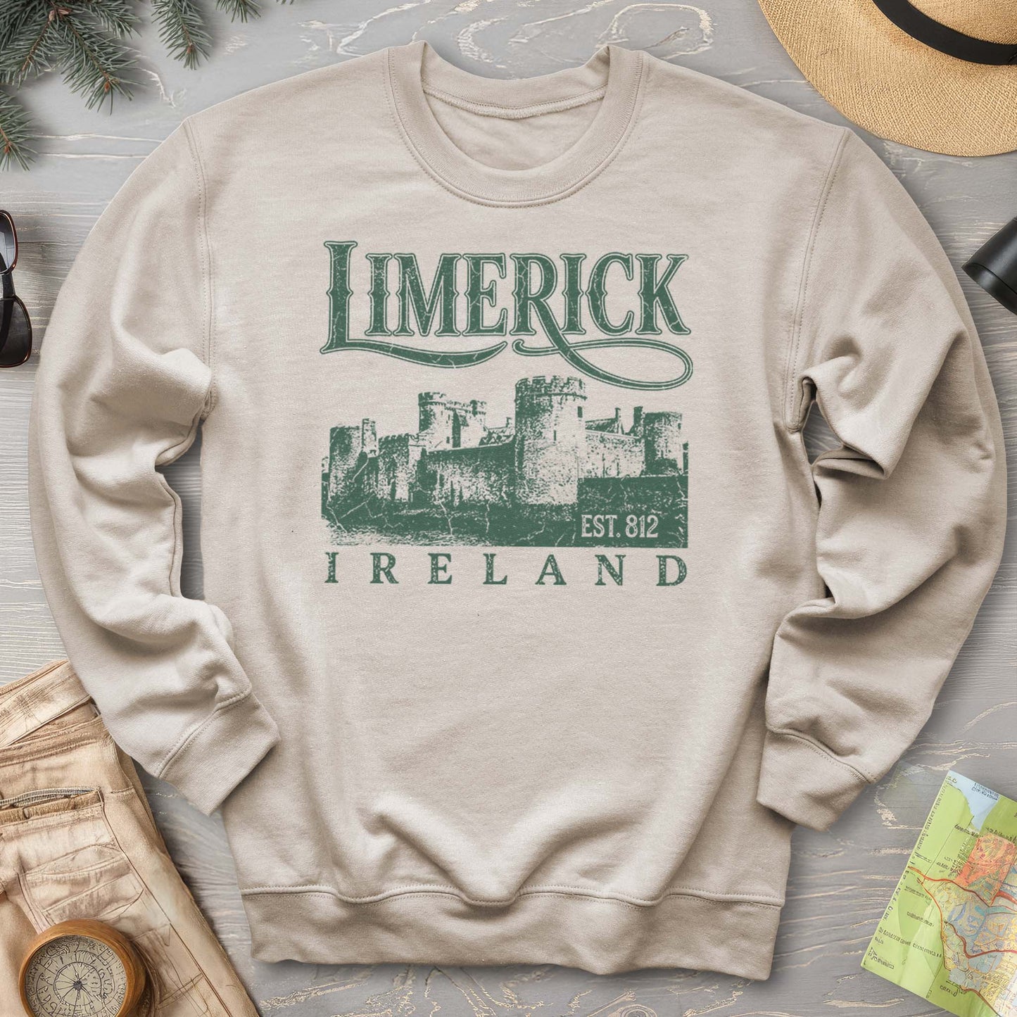 Limerick Ireland Vintage Print Sweatshirt