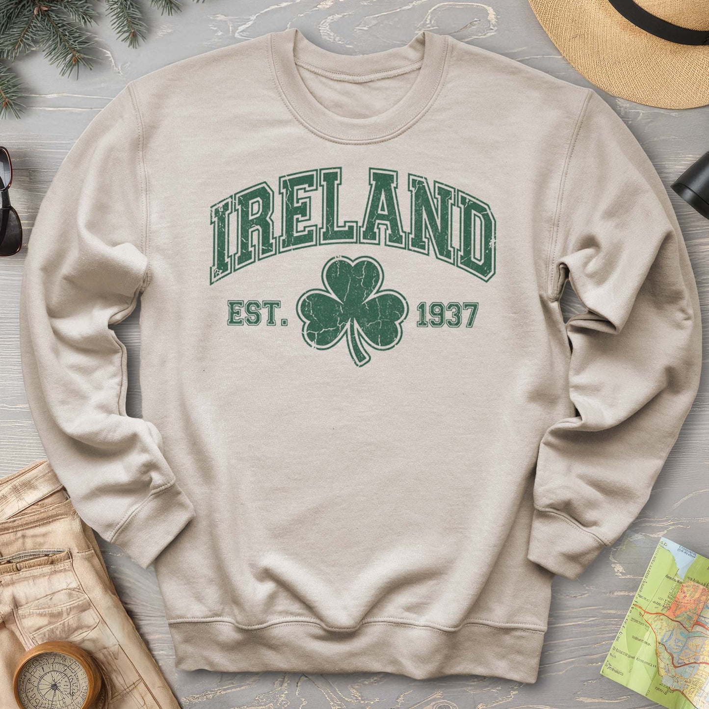 Ireland Vintage Varsity Sweatshirt