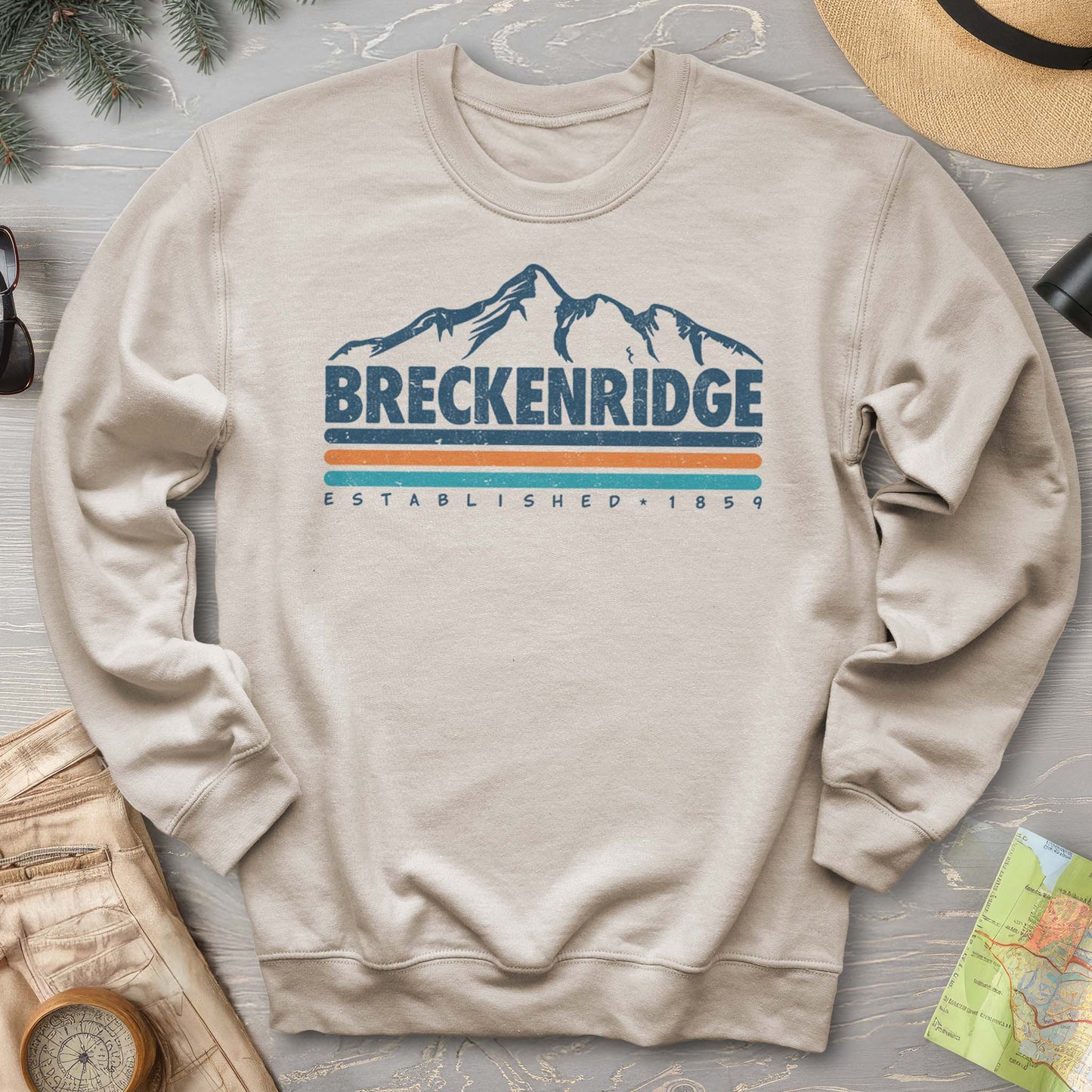 Breckenridge Retro Stripe Sweatshirt