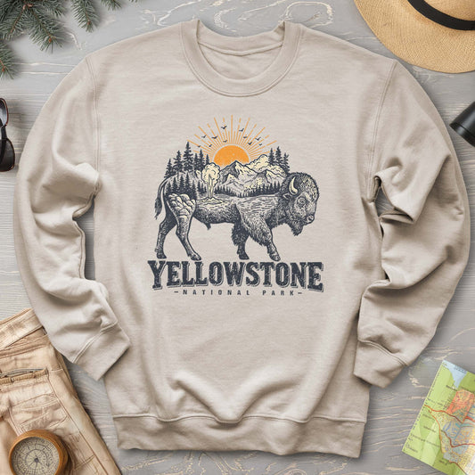 Yellowstone Buffalo Art Sweatshirt
