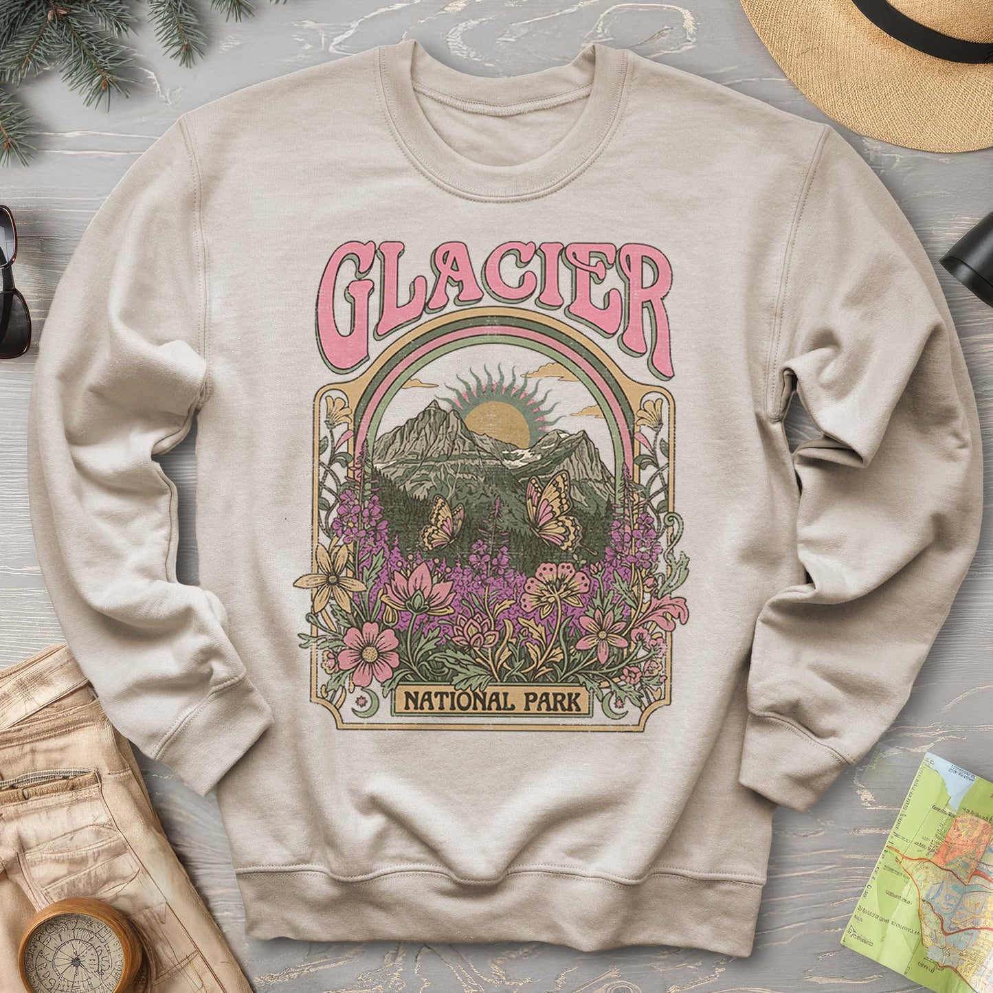 Glacier Butterfly Sweatshirt