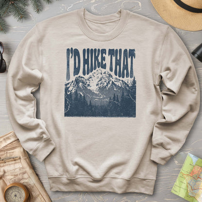I'd Hike That Retro Sweatshirt