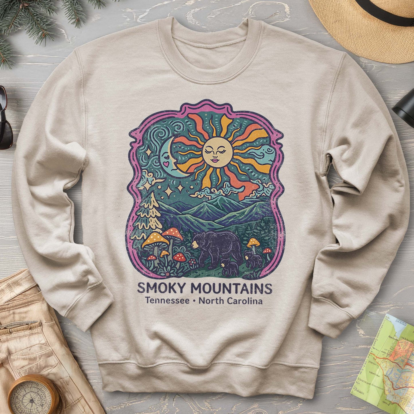 Smoky Mountains Groovy Bears Sweatshirt