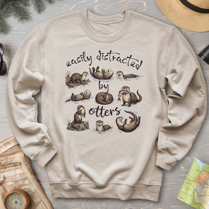 Easily Distracted By Otters Sweatshirt