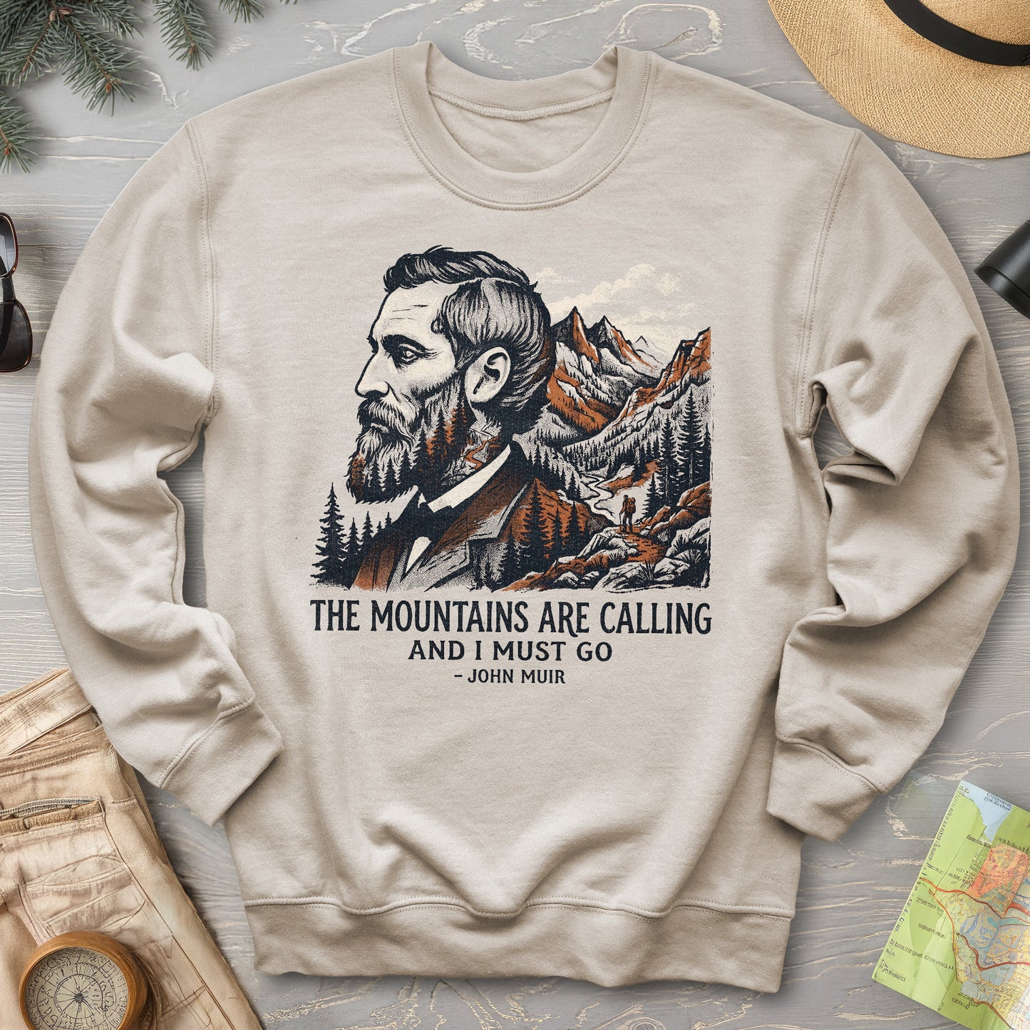 Mountains Calling John Muir Sweatshirt