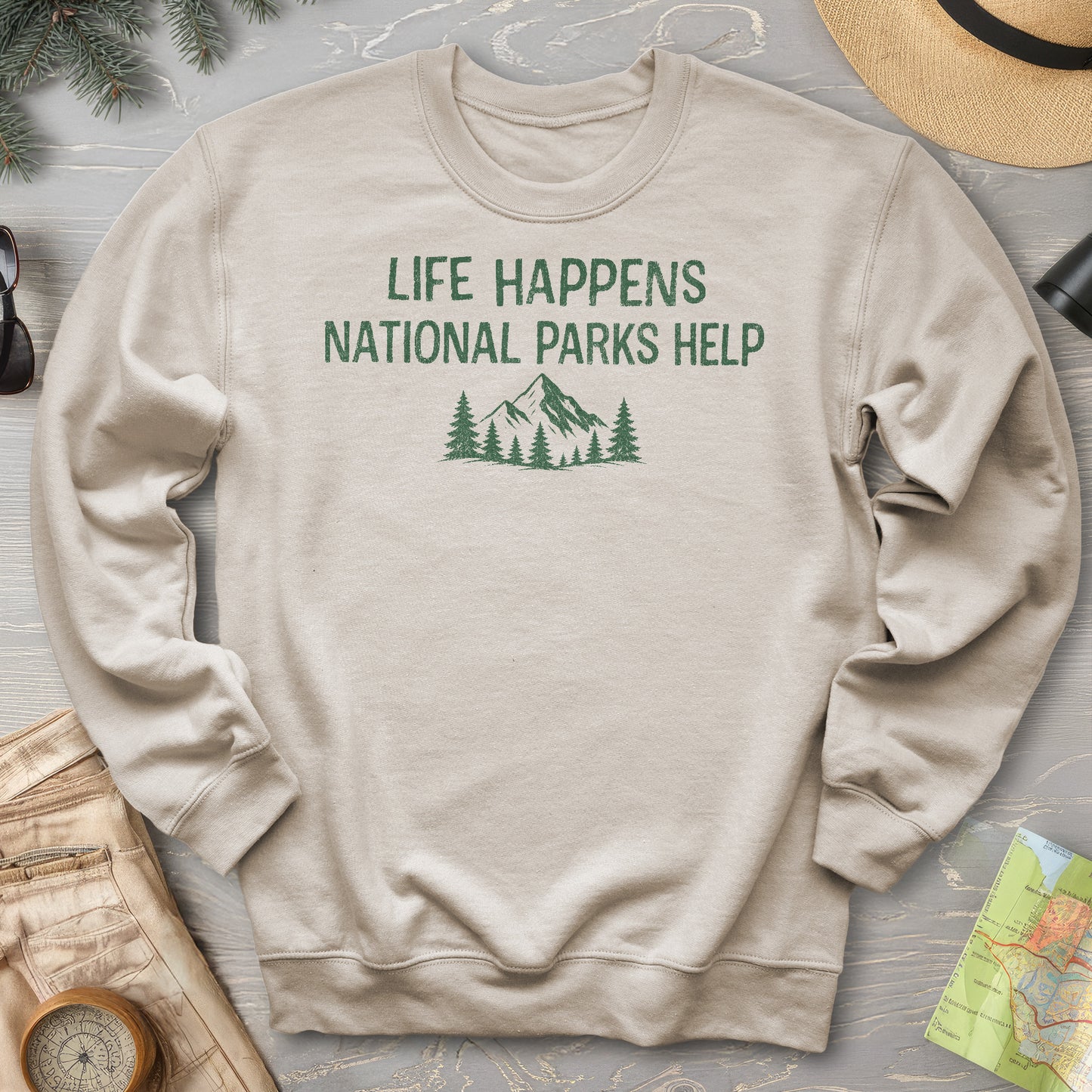 Life Happens Parks Help Sweatshirt