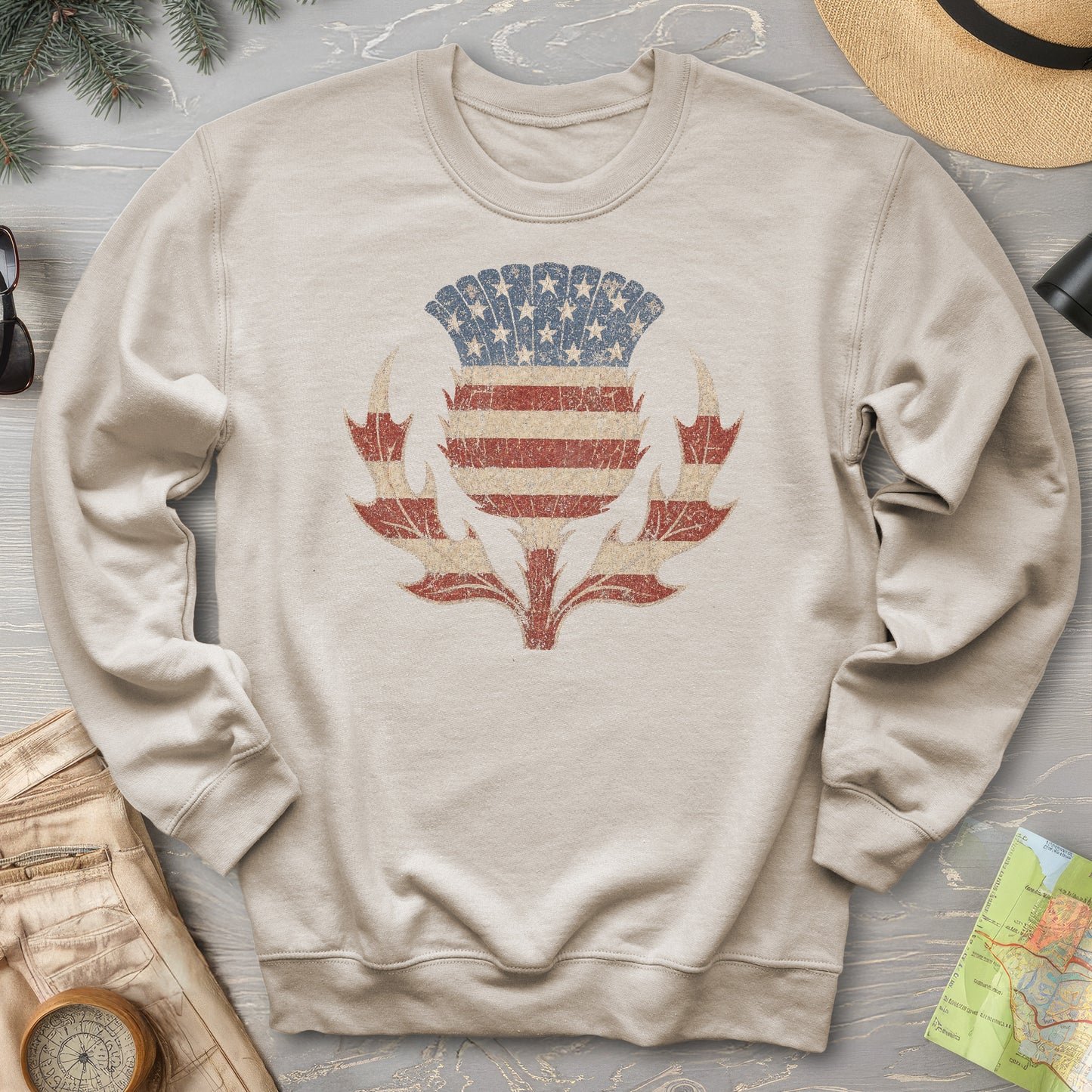 Vintage Flag Thistle Sweatshirt