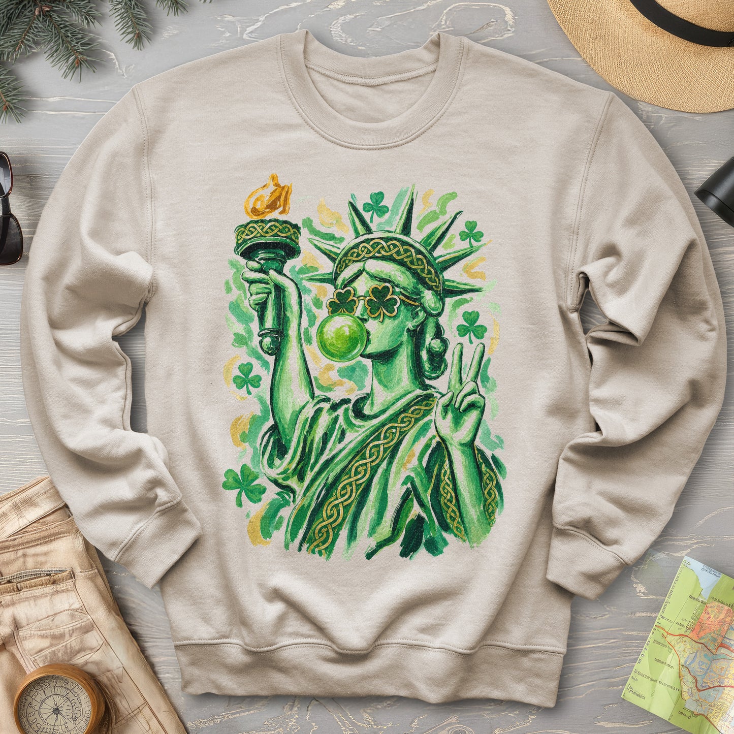 Irish Lady Liberty Sweatshirt