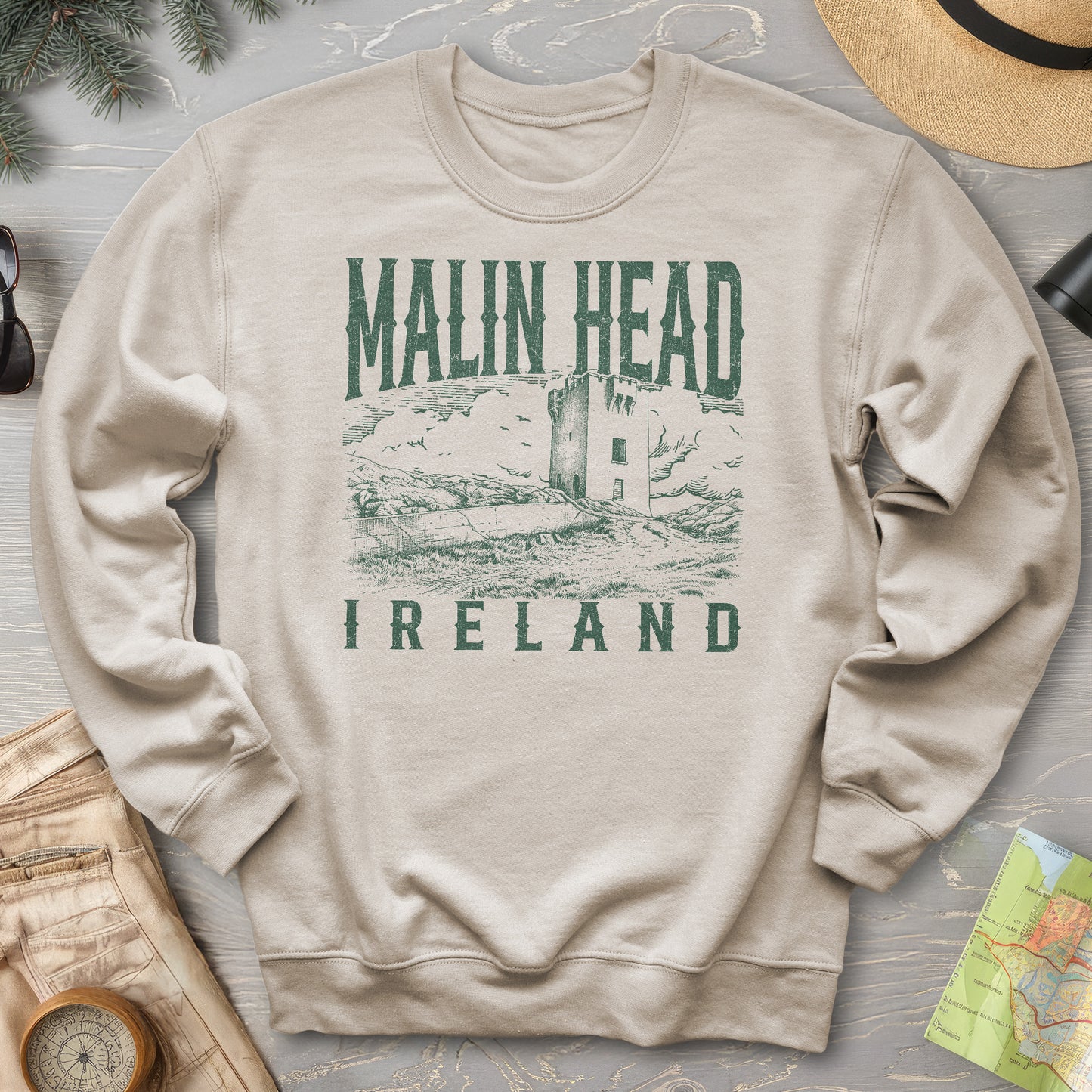 Malin Head Ireland Sketch Sweatshirt
