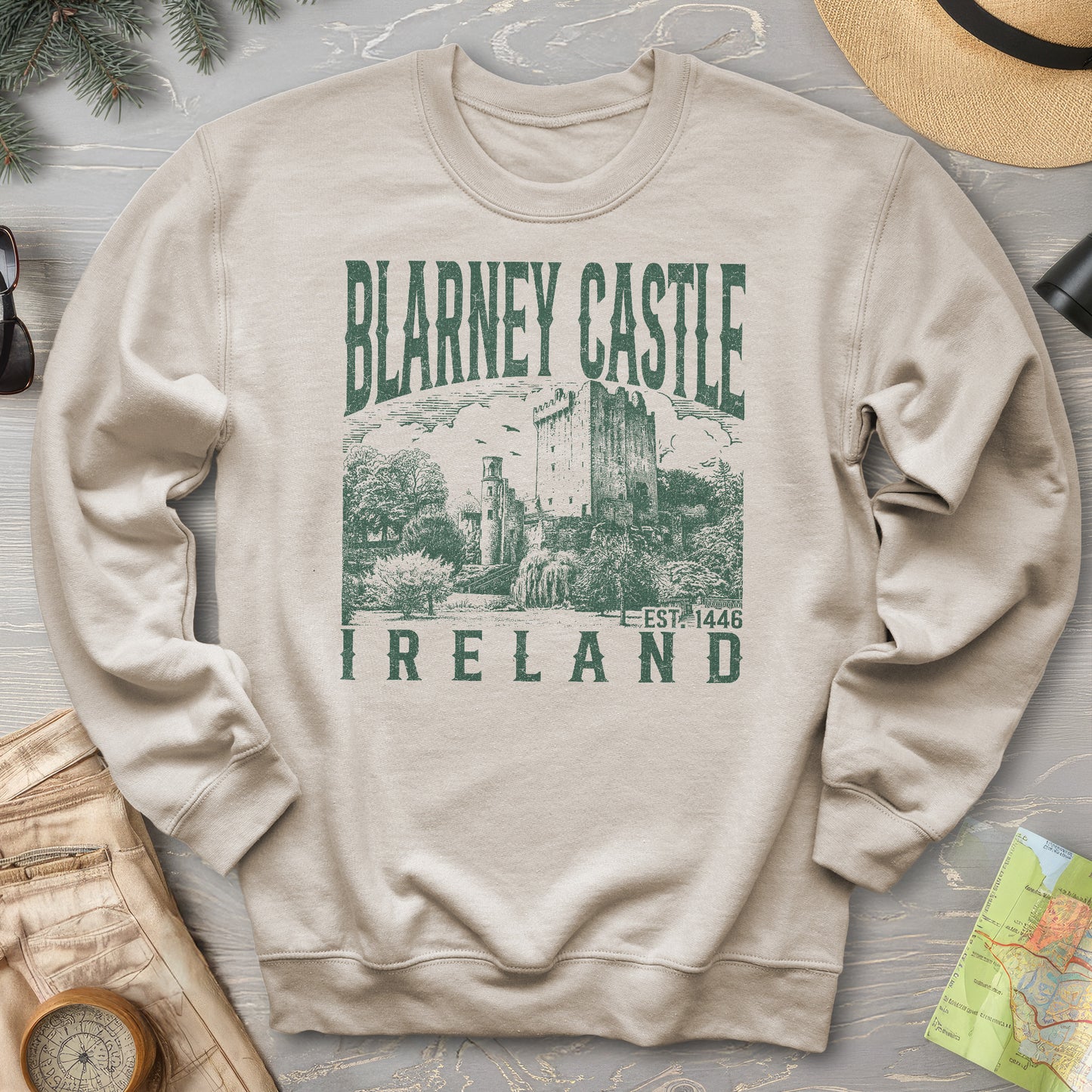 Blarney Castle Ireland Sketch Sweatshirt
