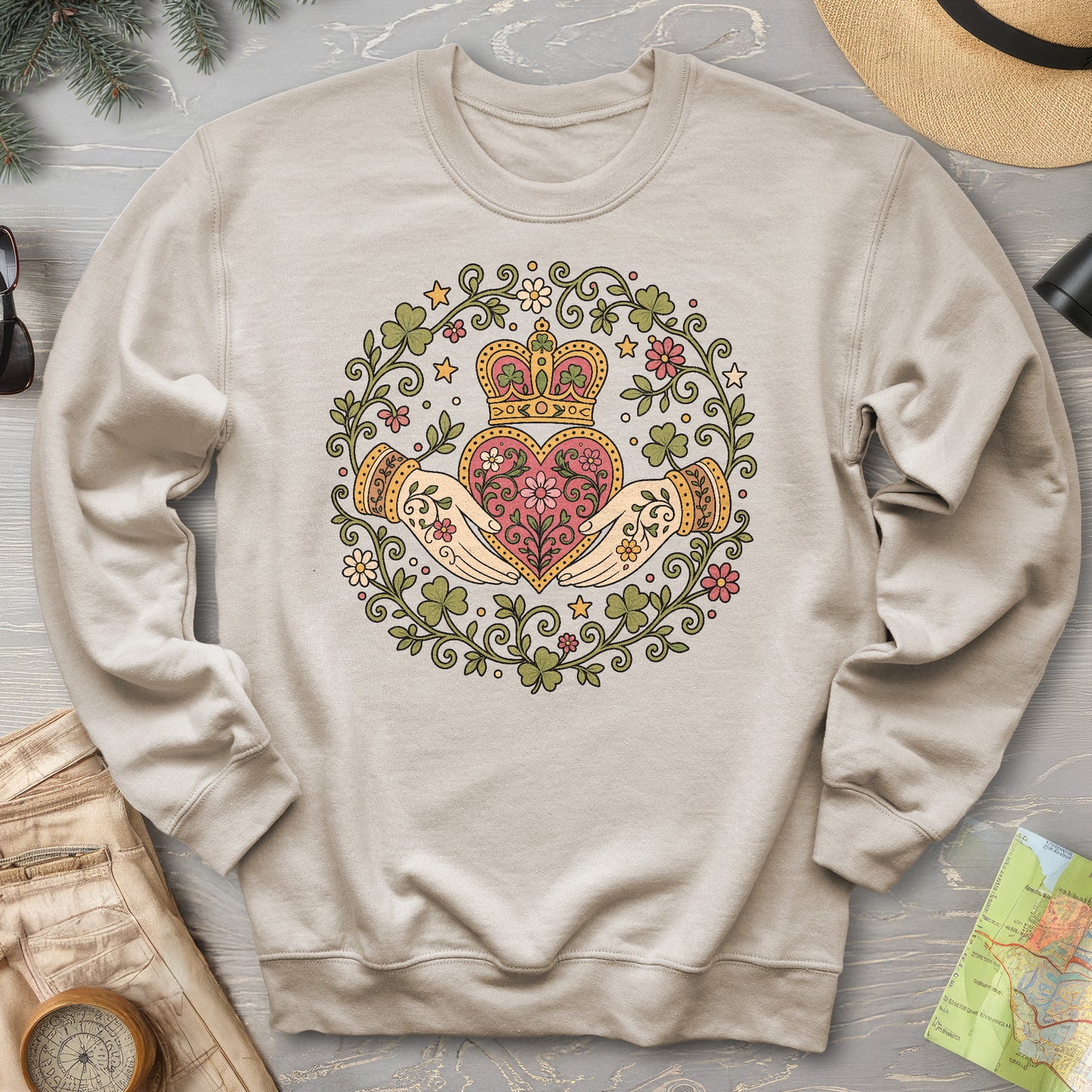 Claddagh Florals Sweatshirt