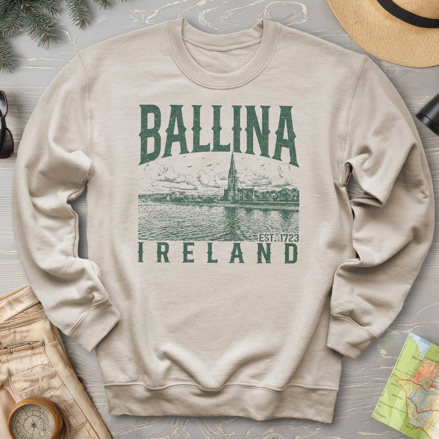 Ballina Ireland Sketch Sweatshirt