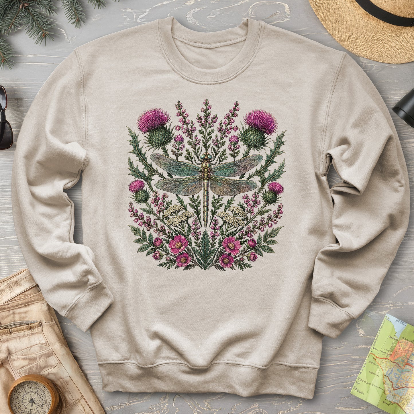 Wild Dragonfly Thistle Sweatshirt