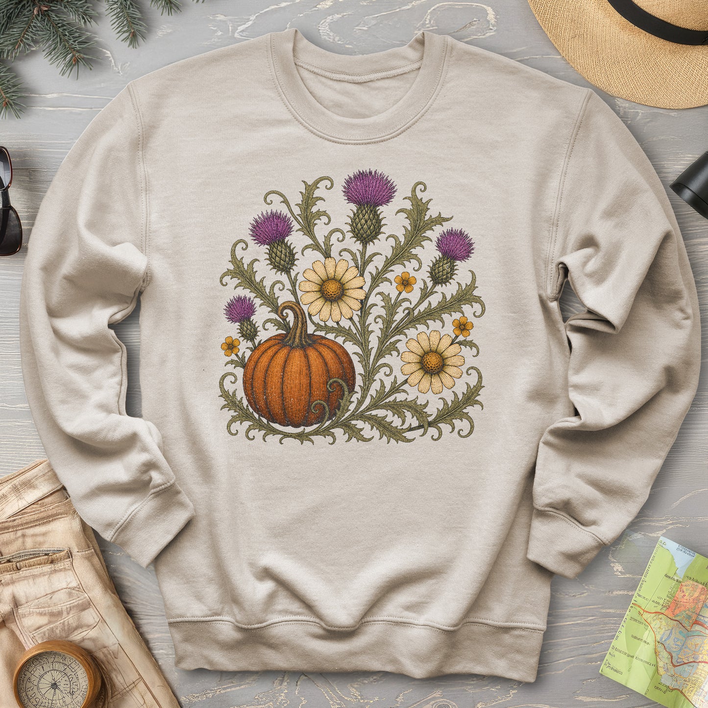 Pumpkin Thistles Sweatshirt