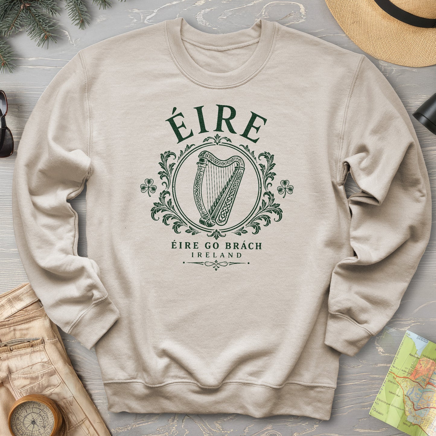 Éire Harp Laurels Sweatshirt