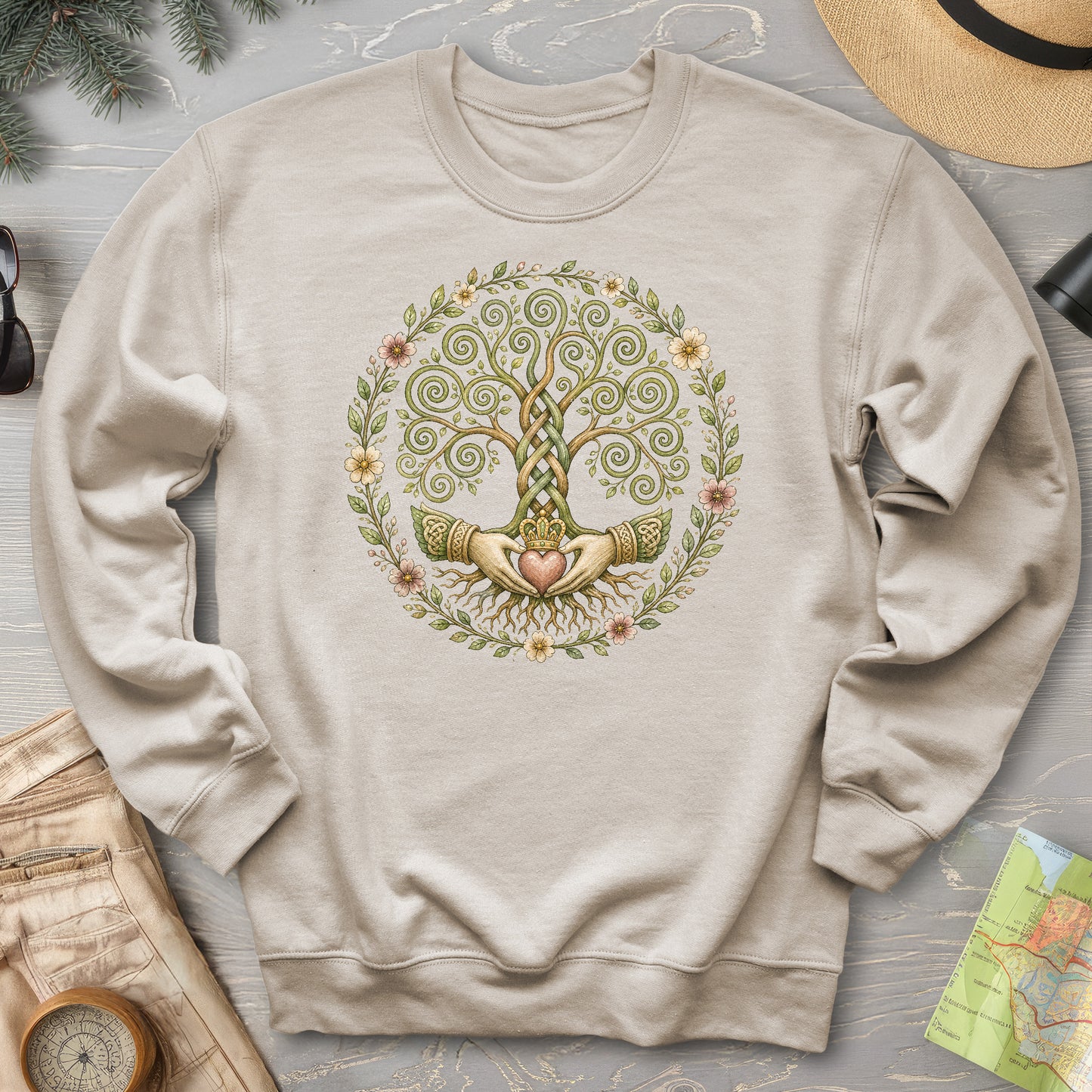 Claddagh Triskele Tree Sweatshirt