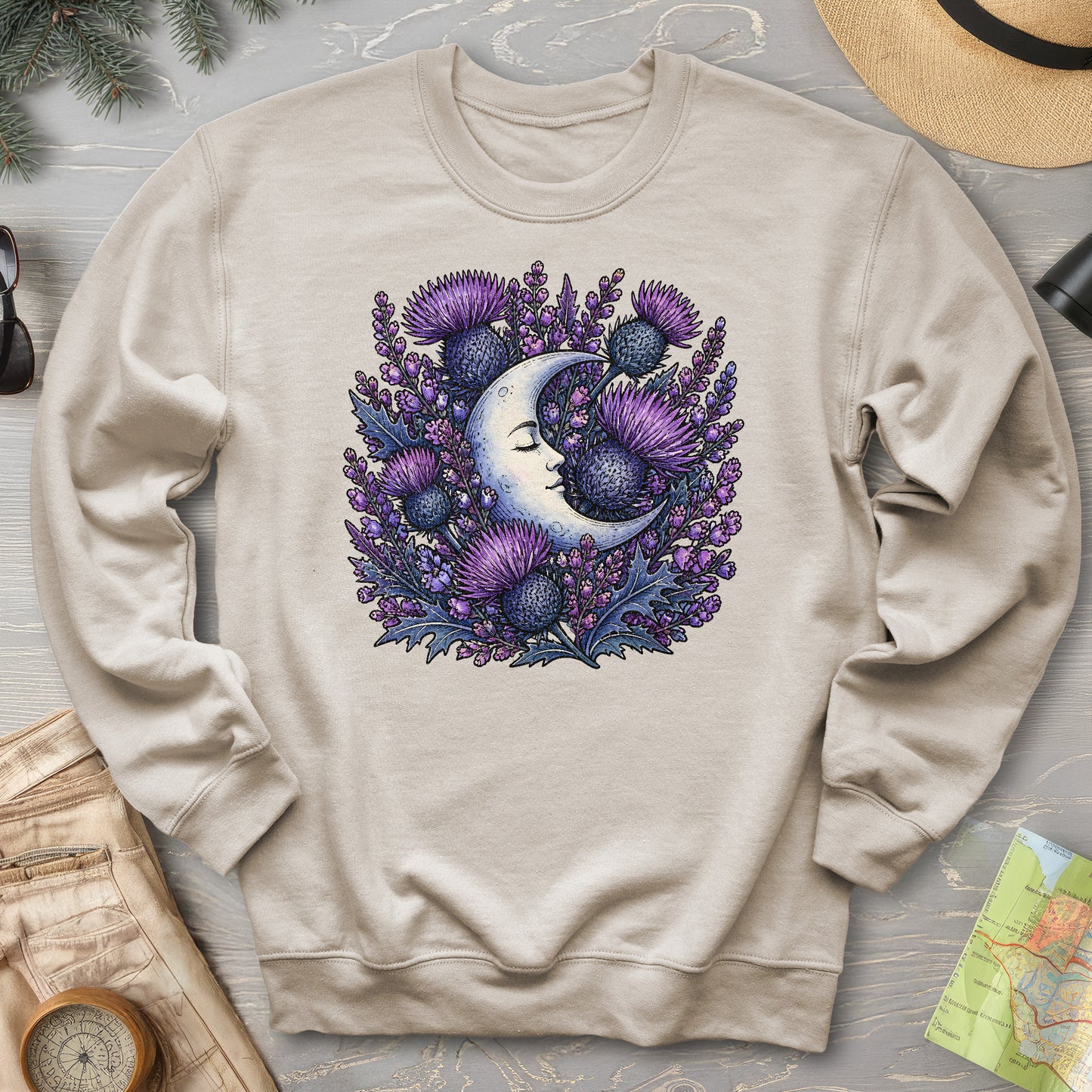 Botanical Moon Thistle Sweatshirt