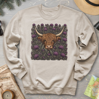 Highland Coo Thistle Sweatshirt