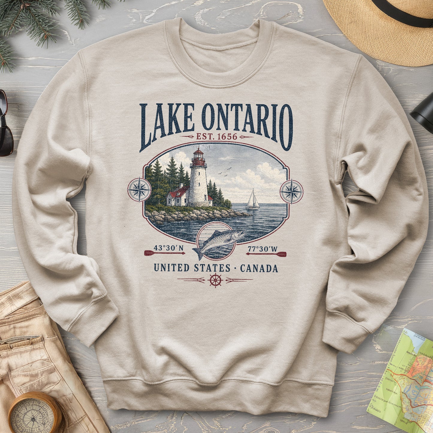 Lake Ontario Retro 90's Sweatshirt